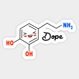 Dopamine Funny &amp; Dope Meme Chemical Structure Sticker